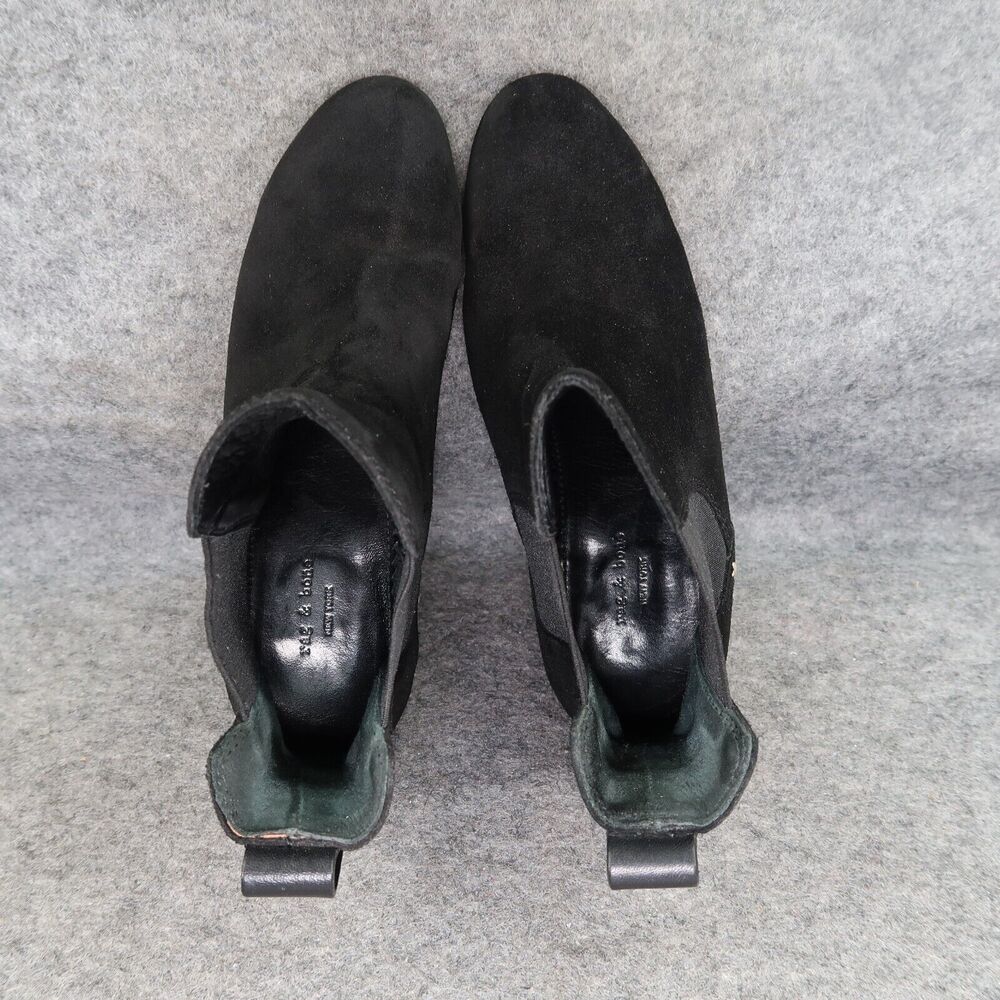 Rag & Bone Shoe Women 5 Chelsea Boot Devon Ankle Bootie Leather Block Heel Black - Picture 7 of 16